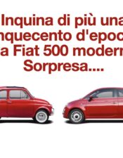 Inquina di più una Fiat 500 d’epoca o una Fiat 500 moderna? Sorpresa….
